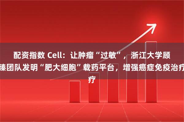 配资指数 Cell：让肿瘤“过敏”，浙江大学顾臻团队发明“肥大细胞”载药平台，增强癌症免疫治疗